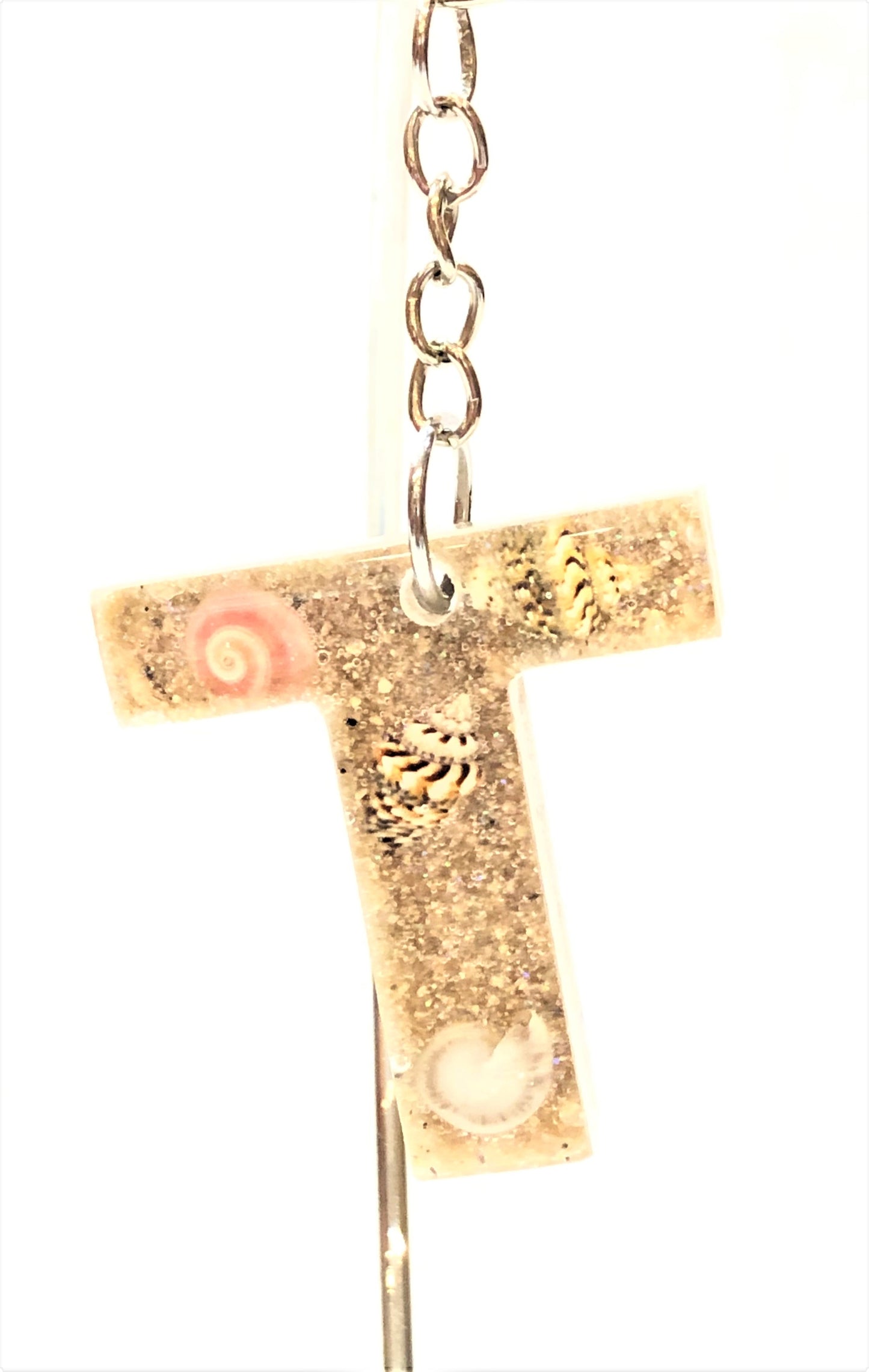 Beach Letter Key Chain