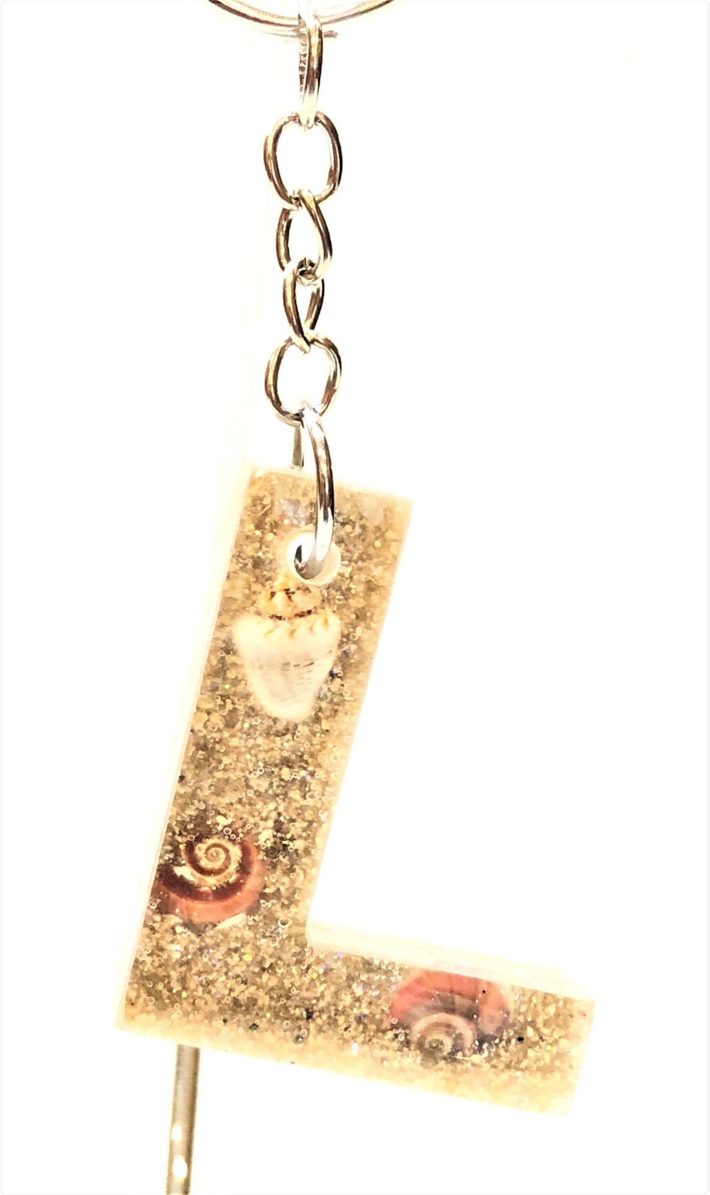 Beach Letter Key Chain
