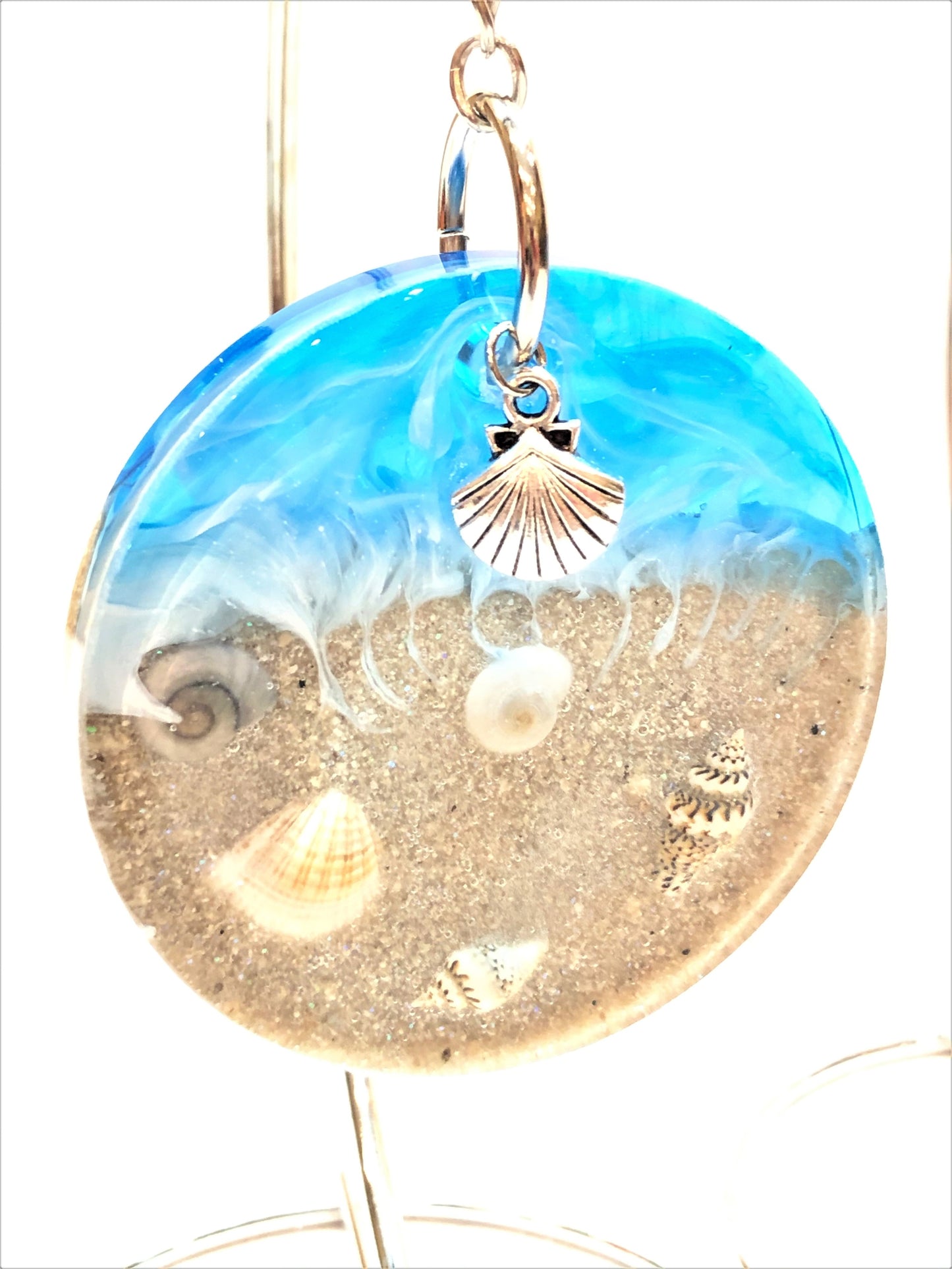 Beach Key Chain with Charm