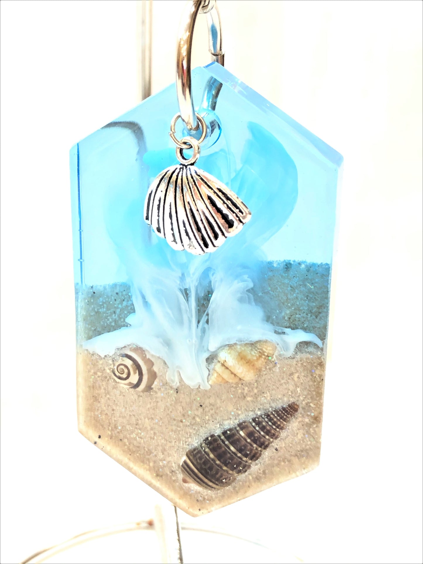Beach Key Chain with Charm