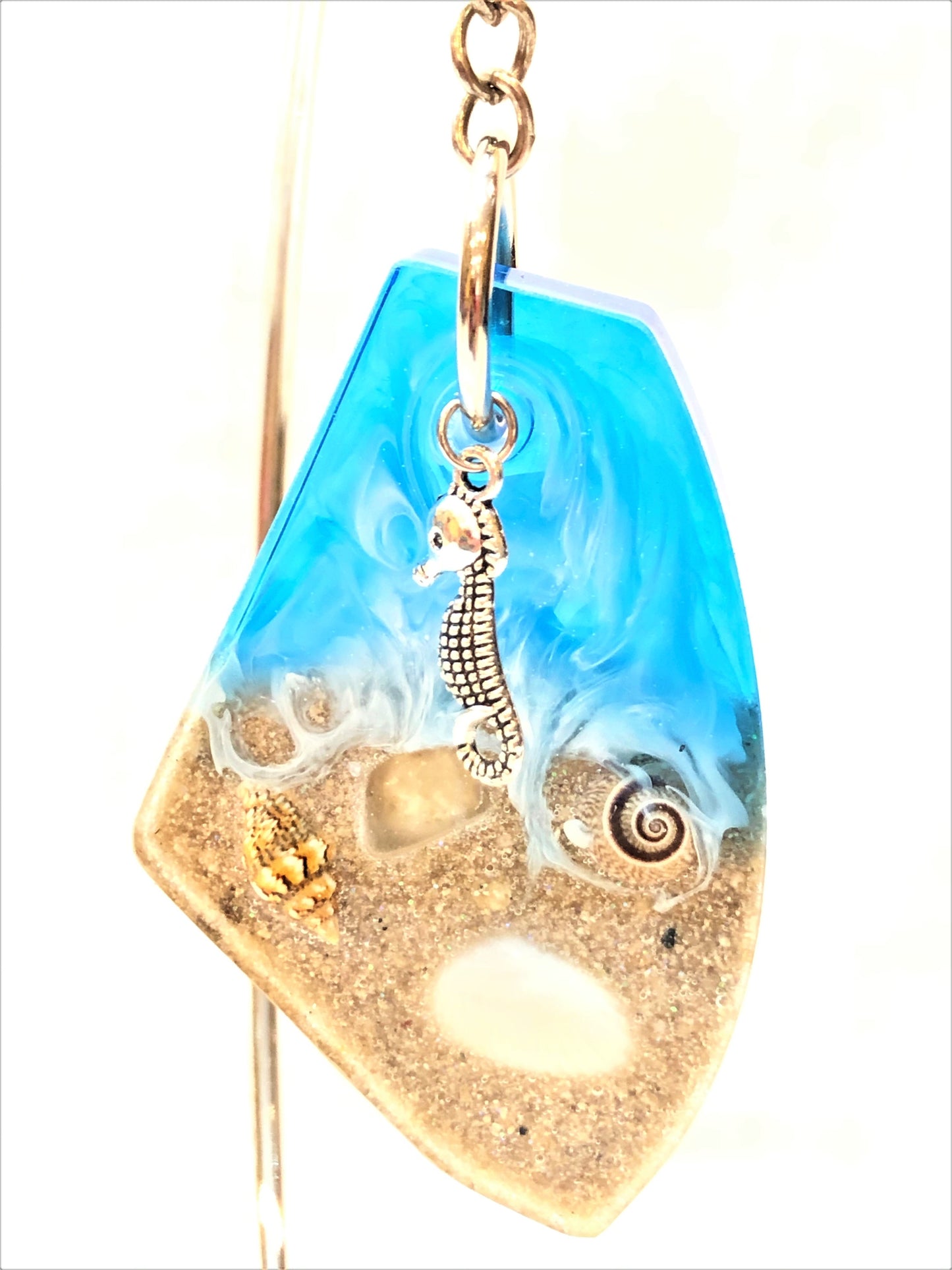 Beach Key Chain with Charm