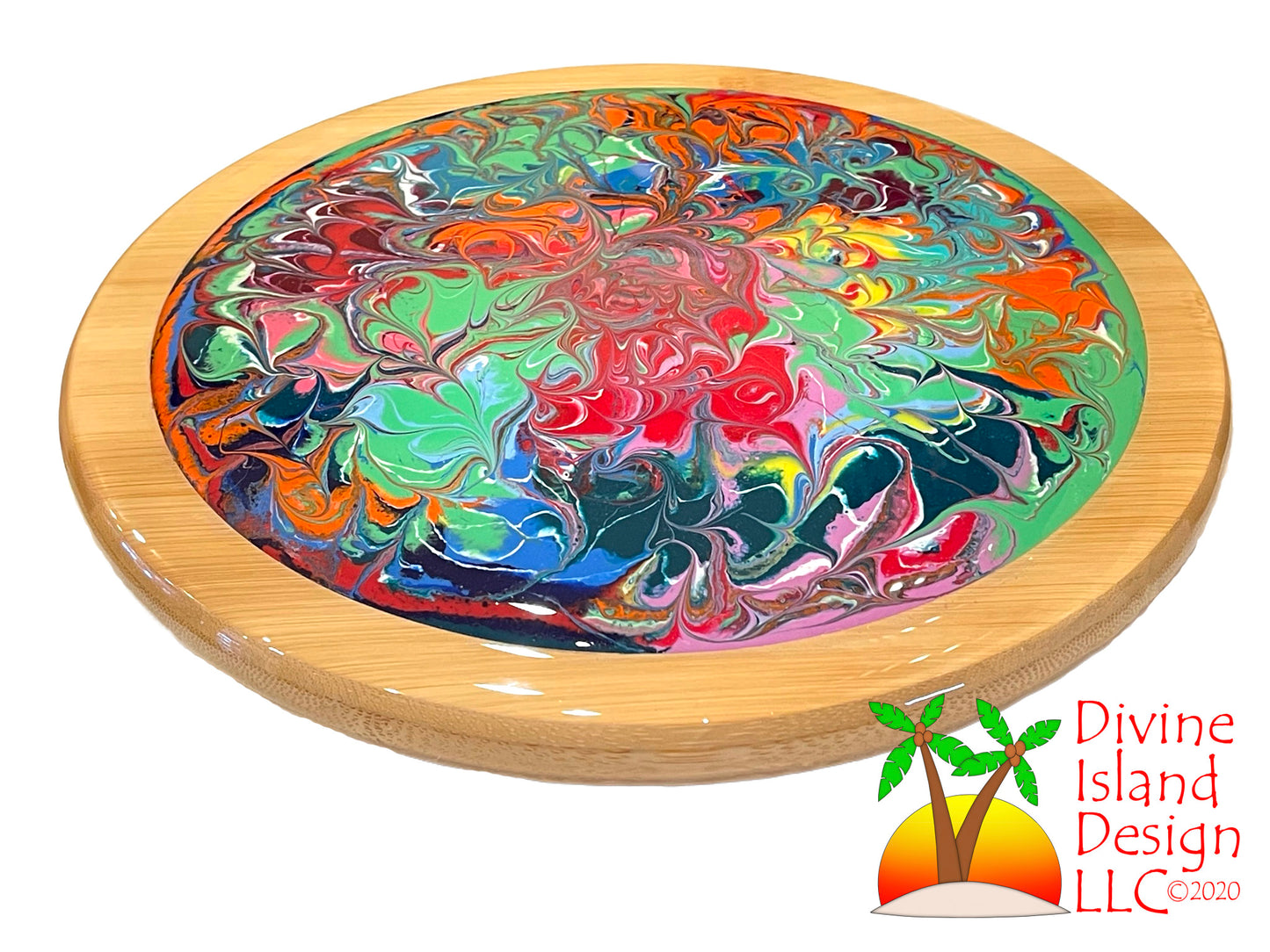 Lazy Susan - Multi-color Resin Center