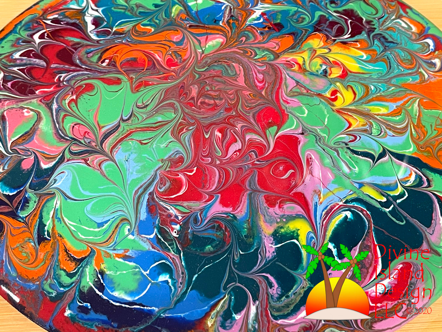 Lazy Susan - Multi-color Resin Center