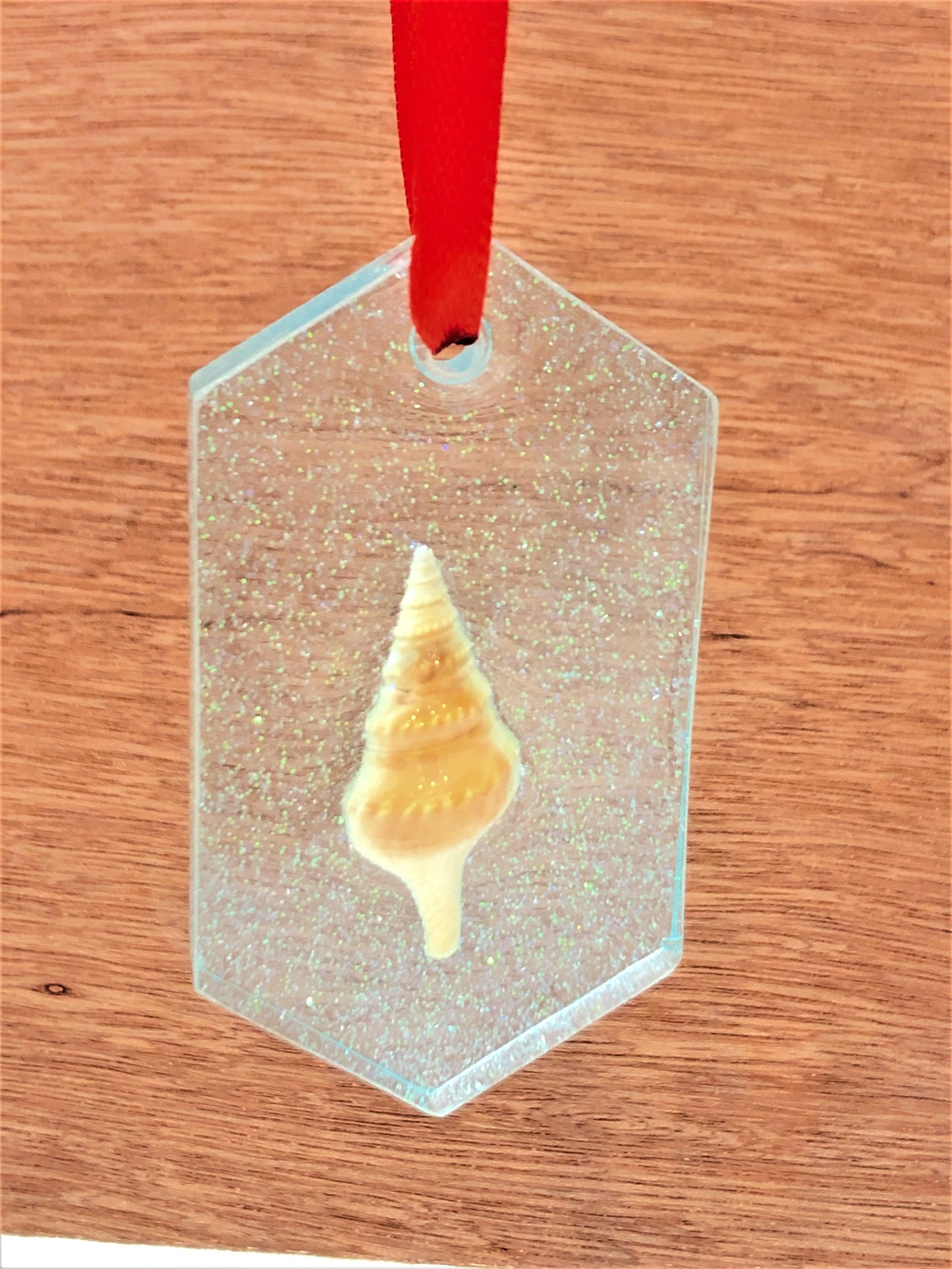 Resin Ornament - Glitter and Shells