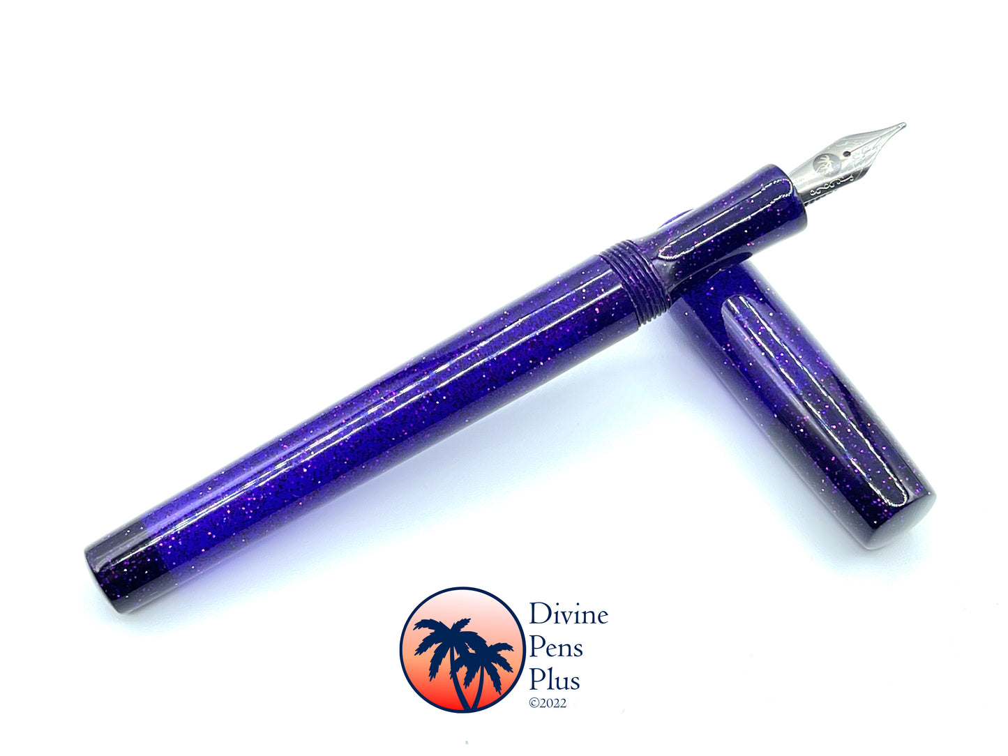 Palm Bay Fountain Pen - "Boysenberry" Glitter