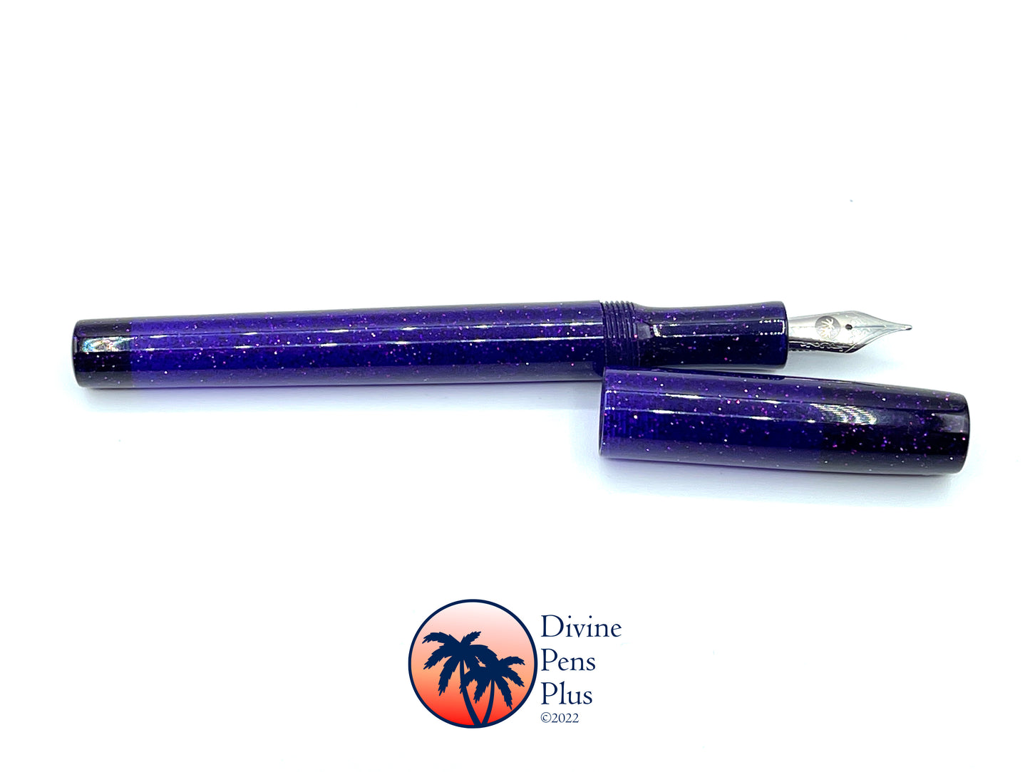 Palm Bay Fountain Pen - "Boysenberry" Glitter