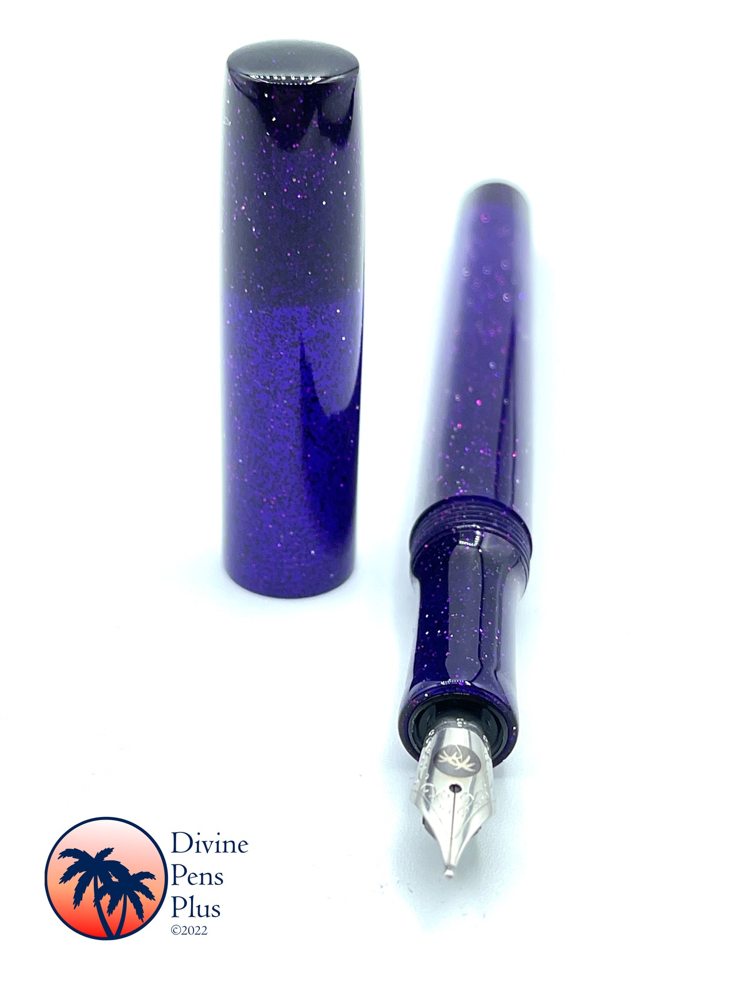 Palm Bay Fountain Pen - "Boysenberry" Glitter