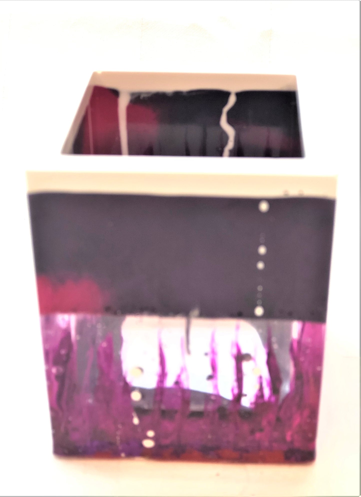 Small Purple and White Trinket Holder