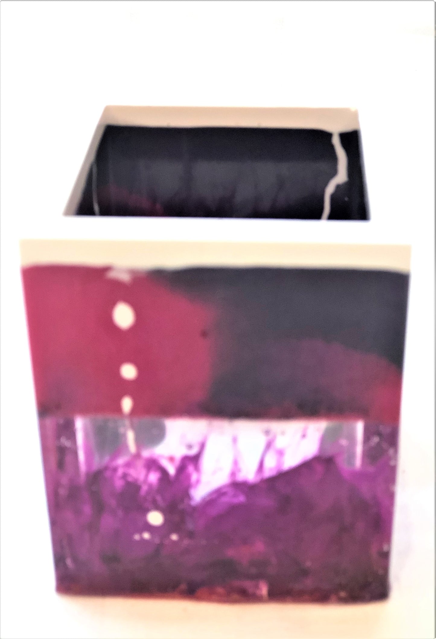 Small Purple and White Trinket Holder