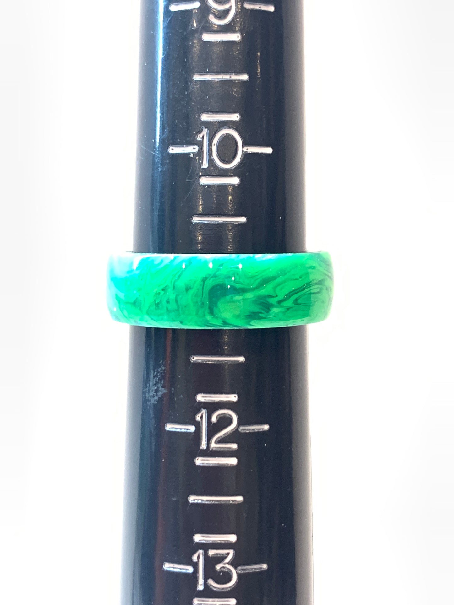 Ring / 8mm Stainless Steel - Resin / Clover - Size 11