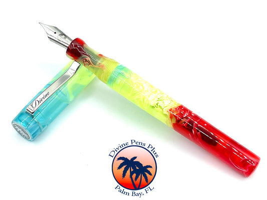 Agape Fountain Pen - Red, Yellow, Blue Lotus Series