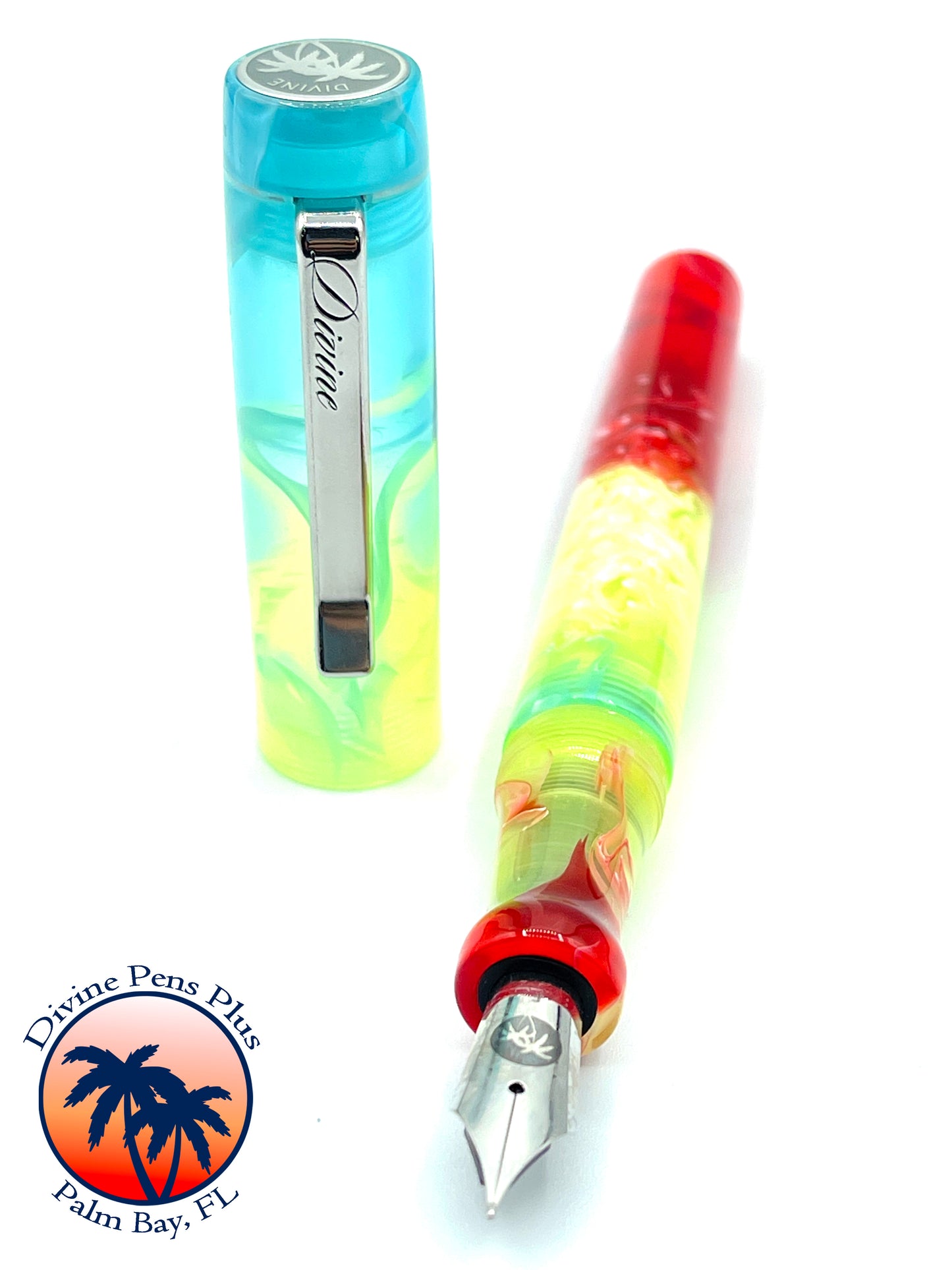 Agape Fountain Pen - Red, Yellow, Blue Lotus Series