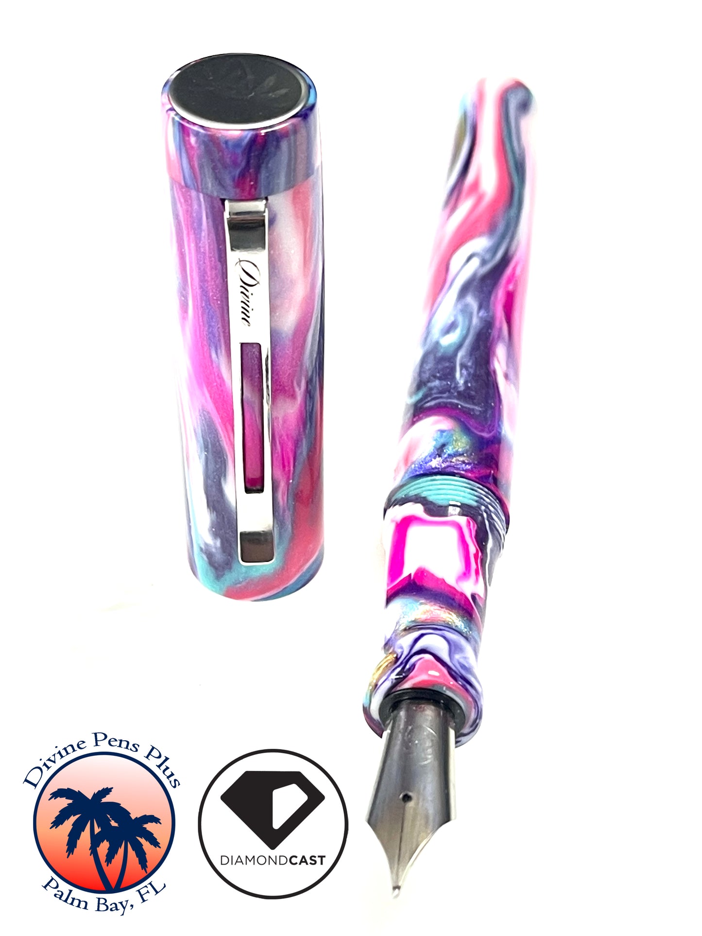 Agape Fountain Pen - Custom DiamondCast™ Multi-color