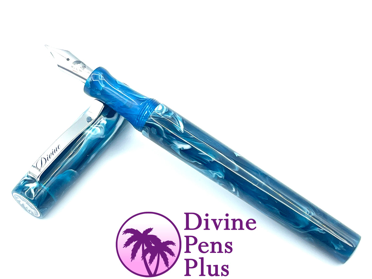 Agape Fountain Pen - "Arctic Blast" Brooks Blanks