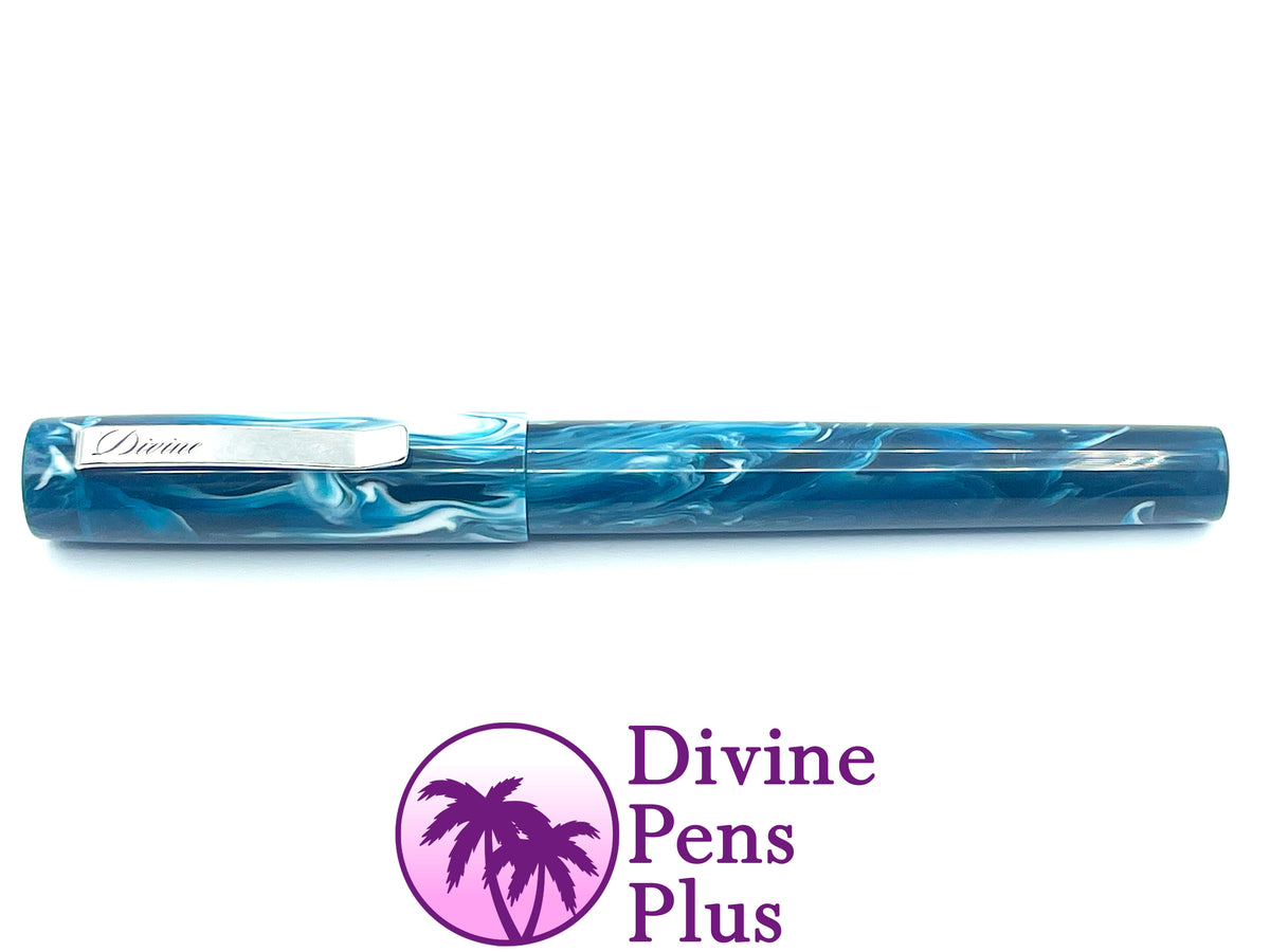 Agape Fountain Pen - "Arctic Blast" Brooks Blanks