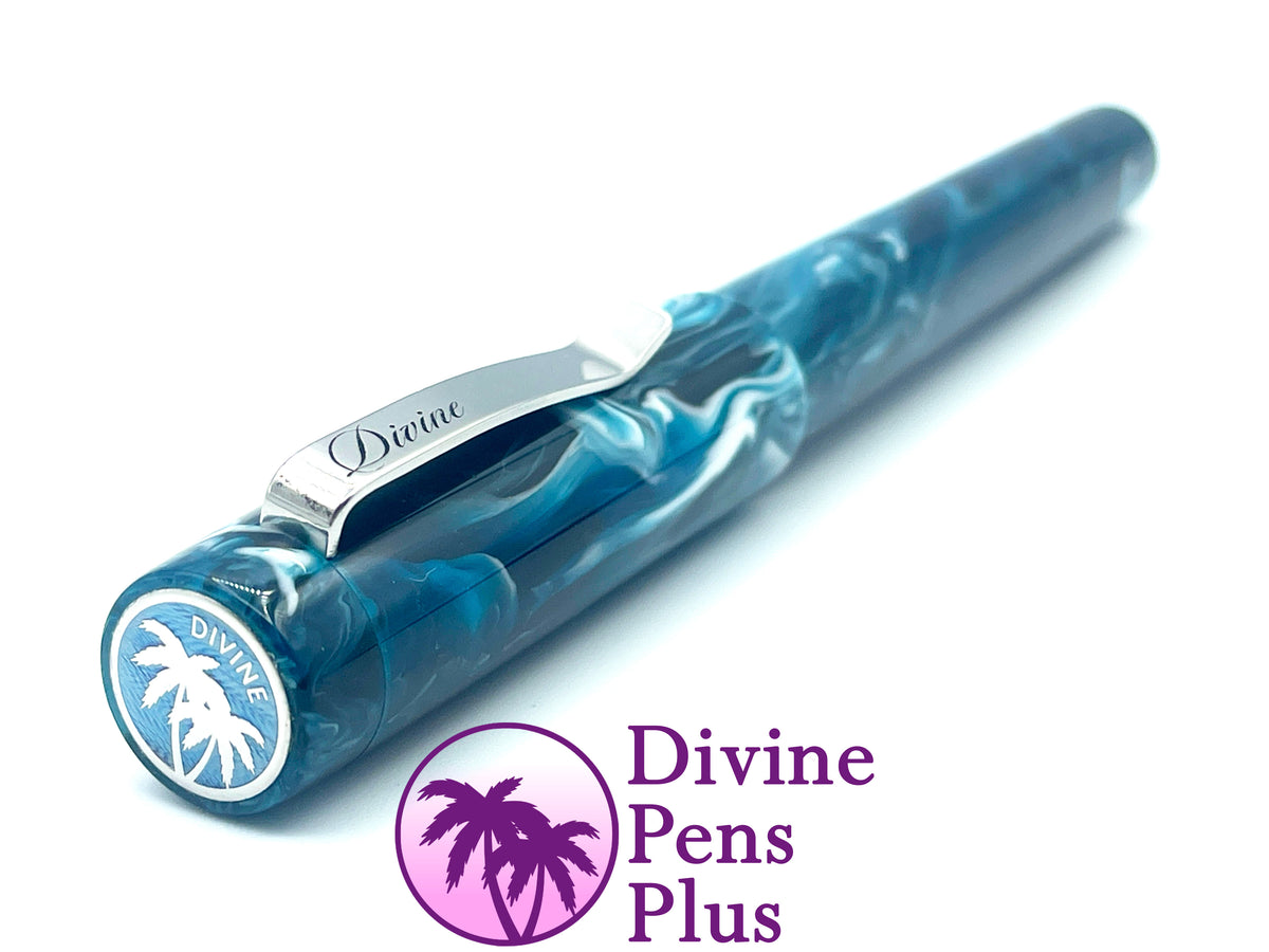Agape Fountain Pen - "Arctic Blast" Brooks Blanks