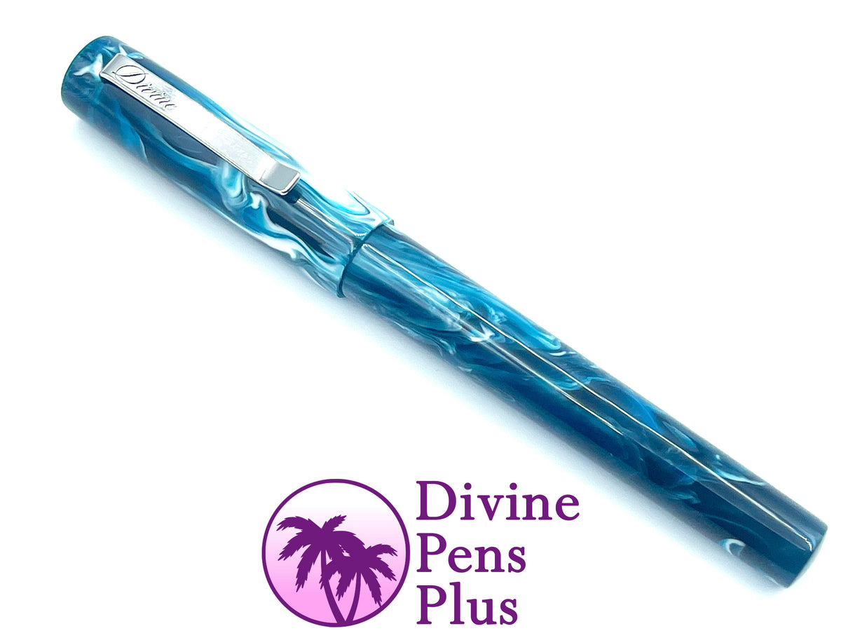 Agape Fountain Pen - "Arctic Blast" Brooks Blanks