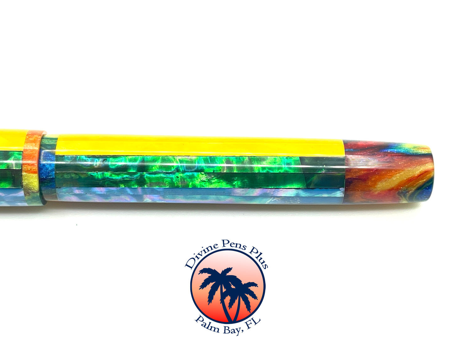 Custom Fountain Pen - Abalone Pride w/Oil Slick
