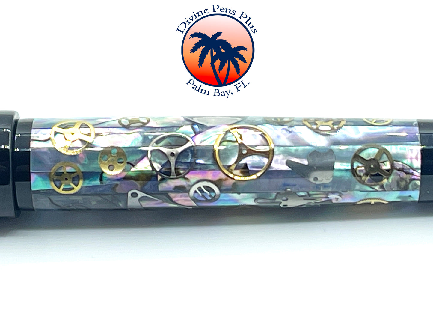 Custom Fountain Pen - Breitling Bentley Watch Parts w/Abalone