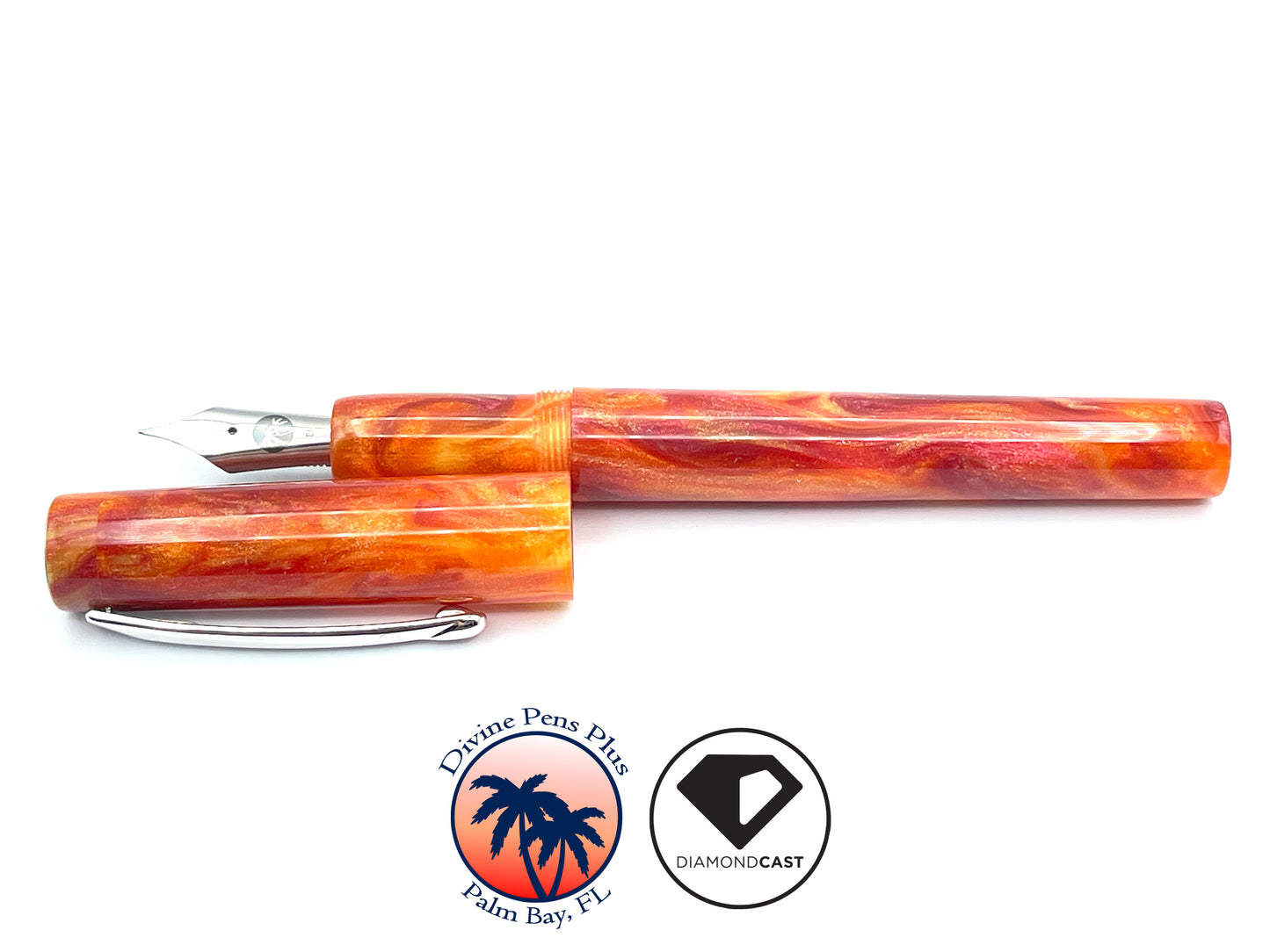 Agape Fountain Pen - "En Fuego" DiamondCast™