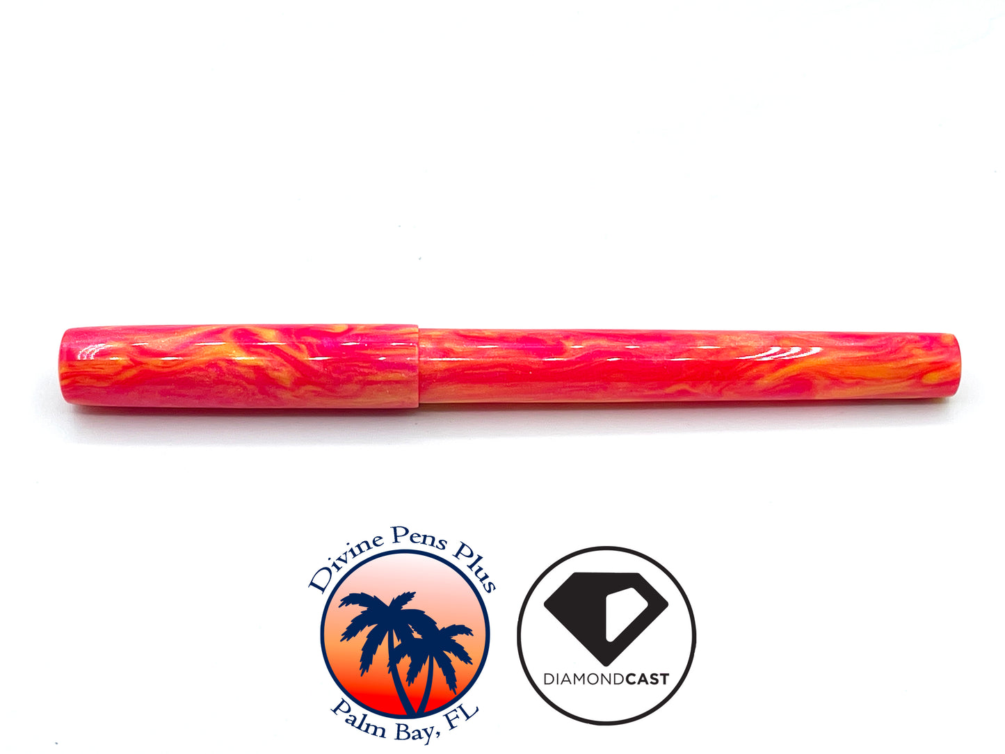 Caritas Fountain Pen - Hot Pink and Yellow DiamondCast™