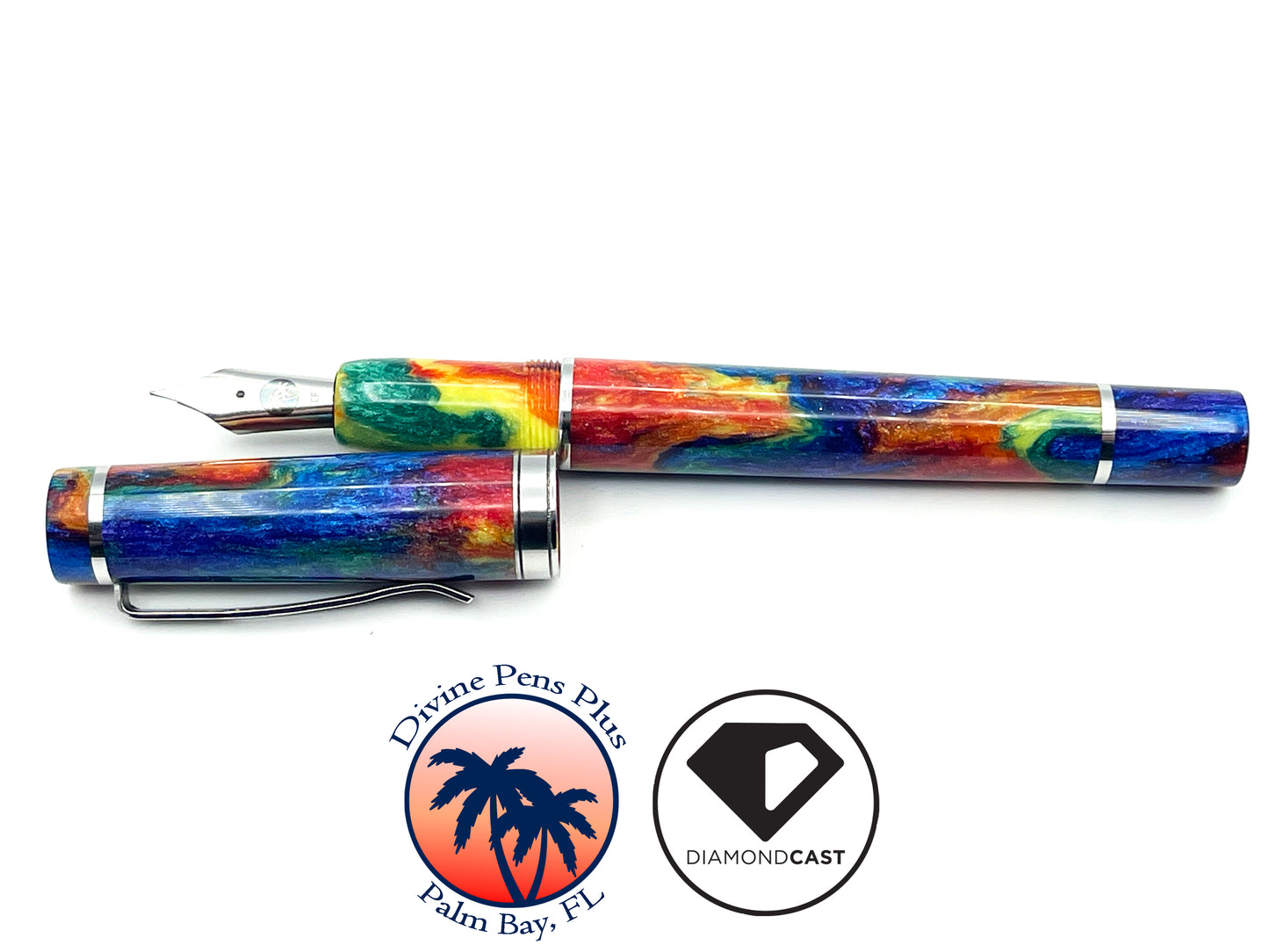 Divinus Fountain Pen - "Oil Slick" DiamondCast™