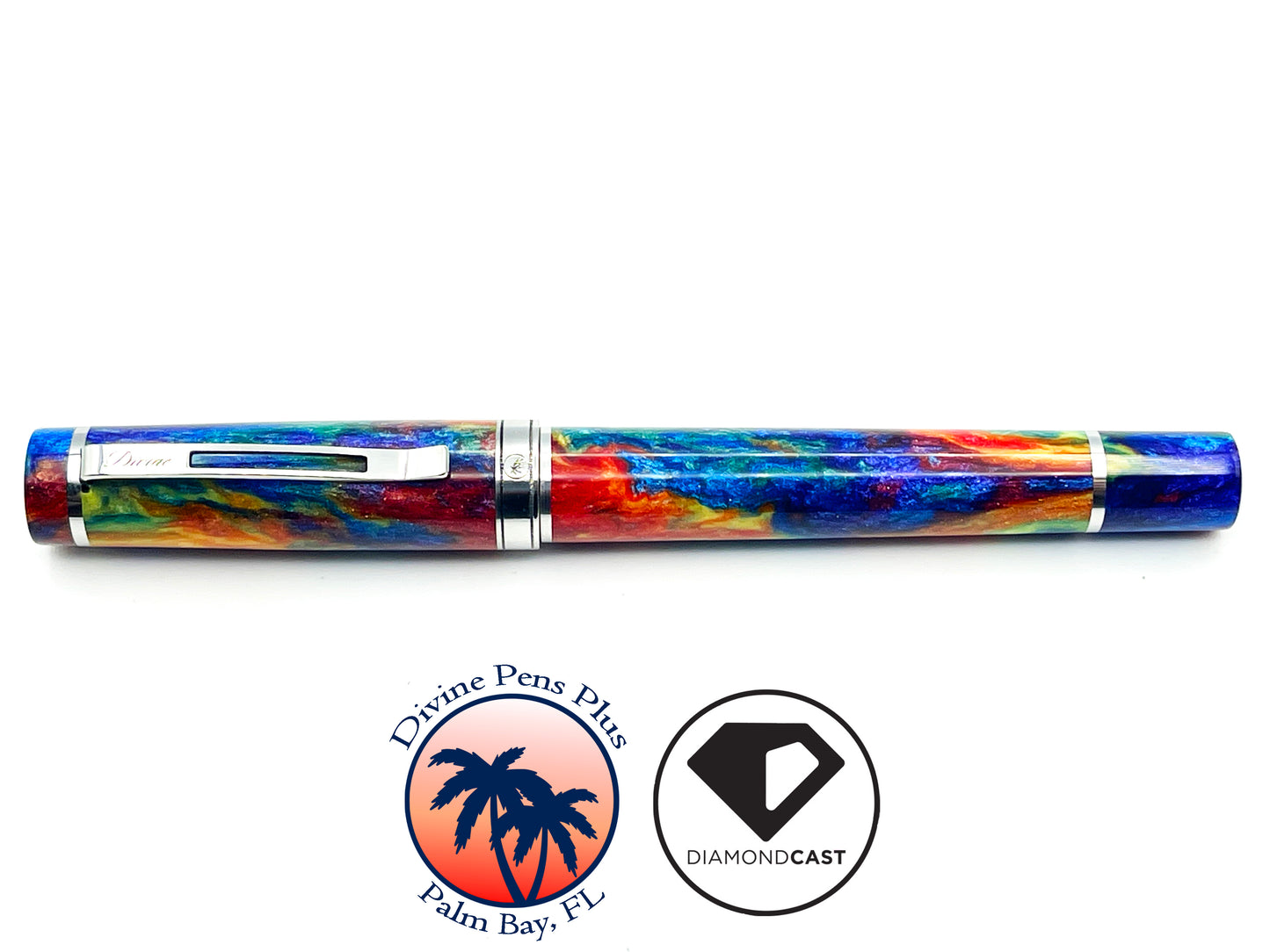 Divinus Fountain Pen - "Oil Slick" DiamondCast™