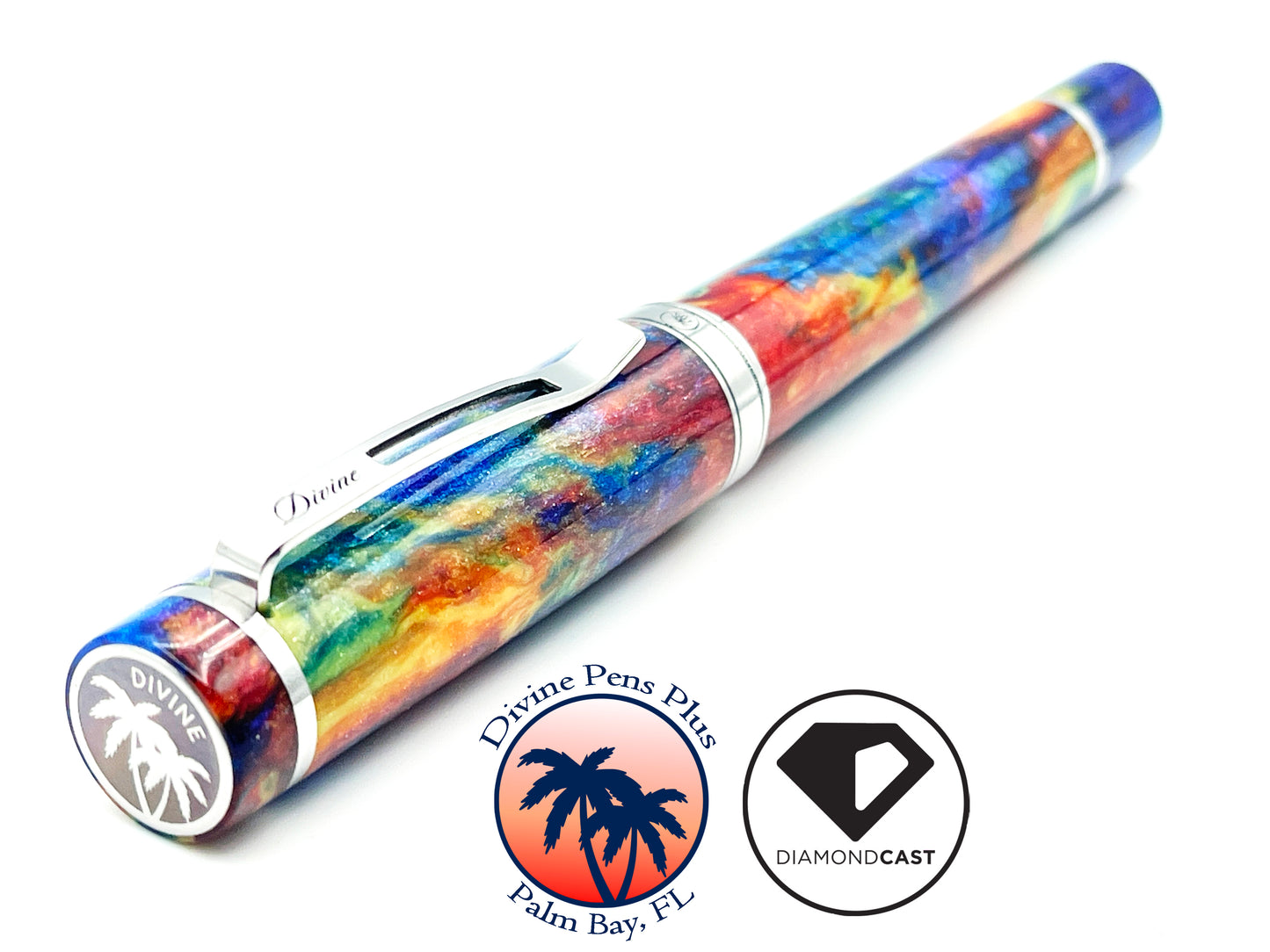 Divinus Fountain Pen - "Oil Slick" DiamondCast™