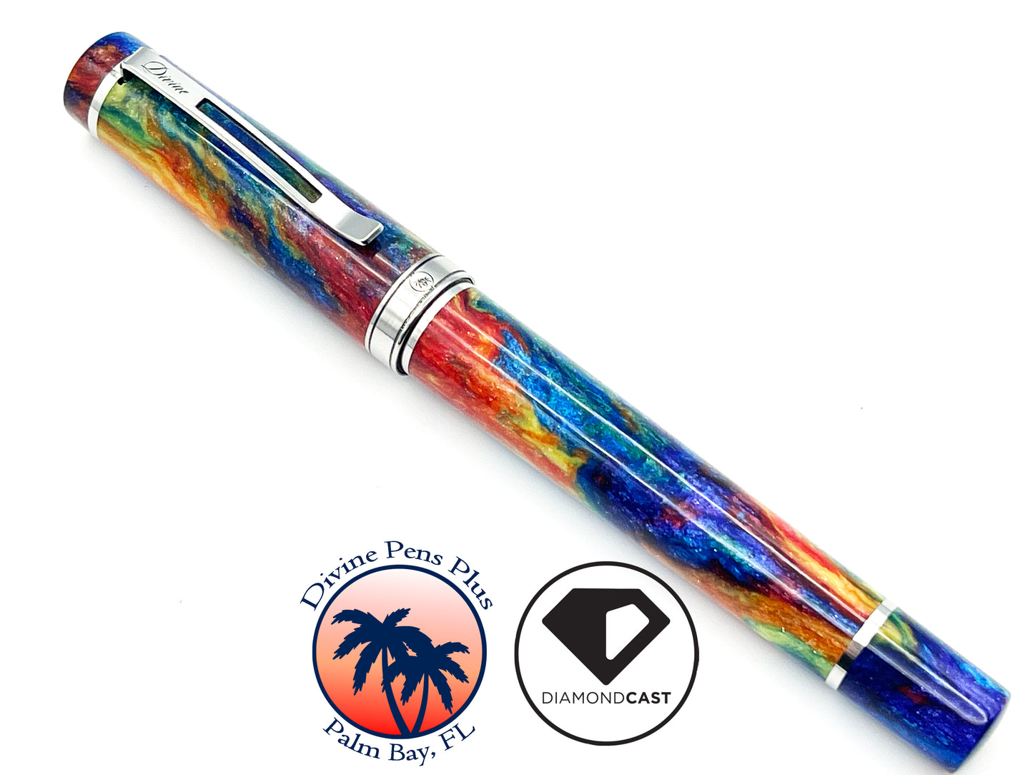 Divinus Fountain Pen - "Oil Slick" DiamondCast™