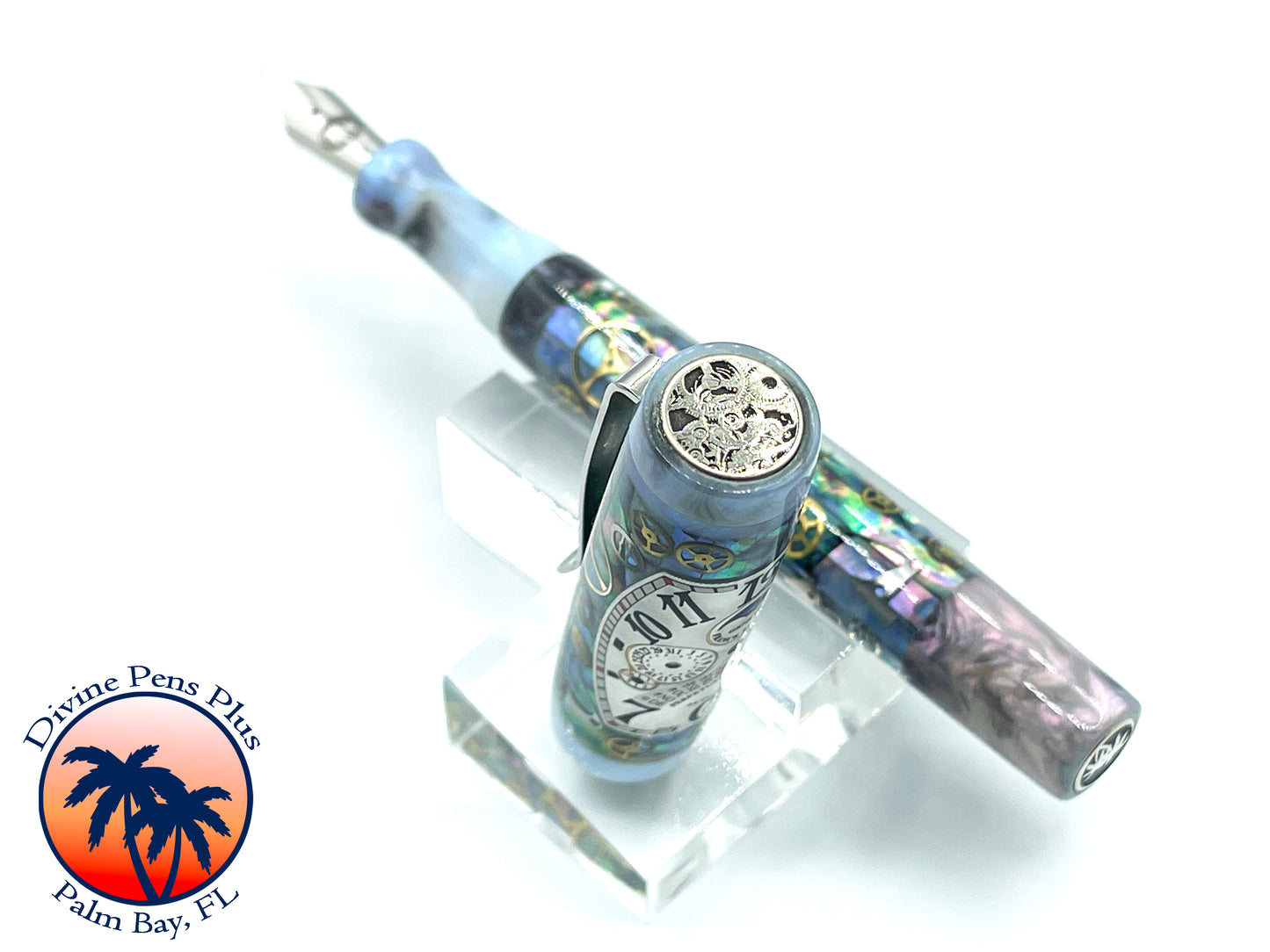 Custom Fountain Pen - Franck Mueller Watch Parts w/Abalone and After the Storm