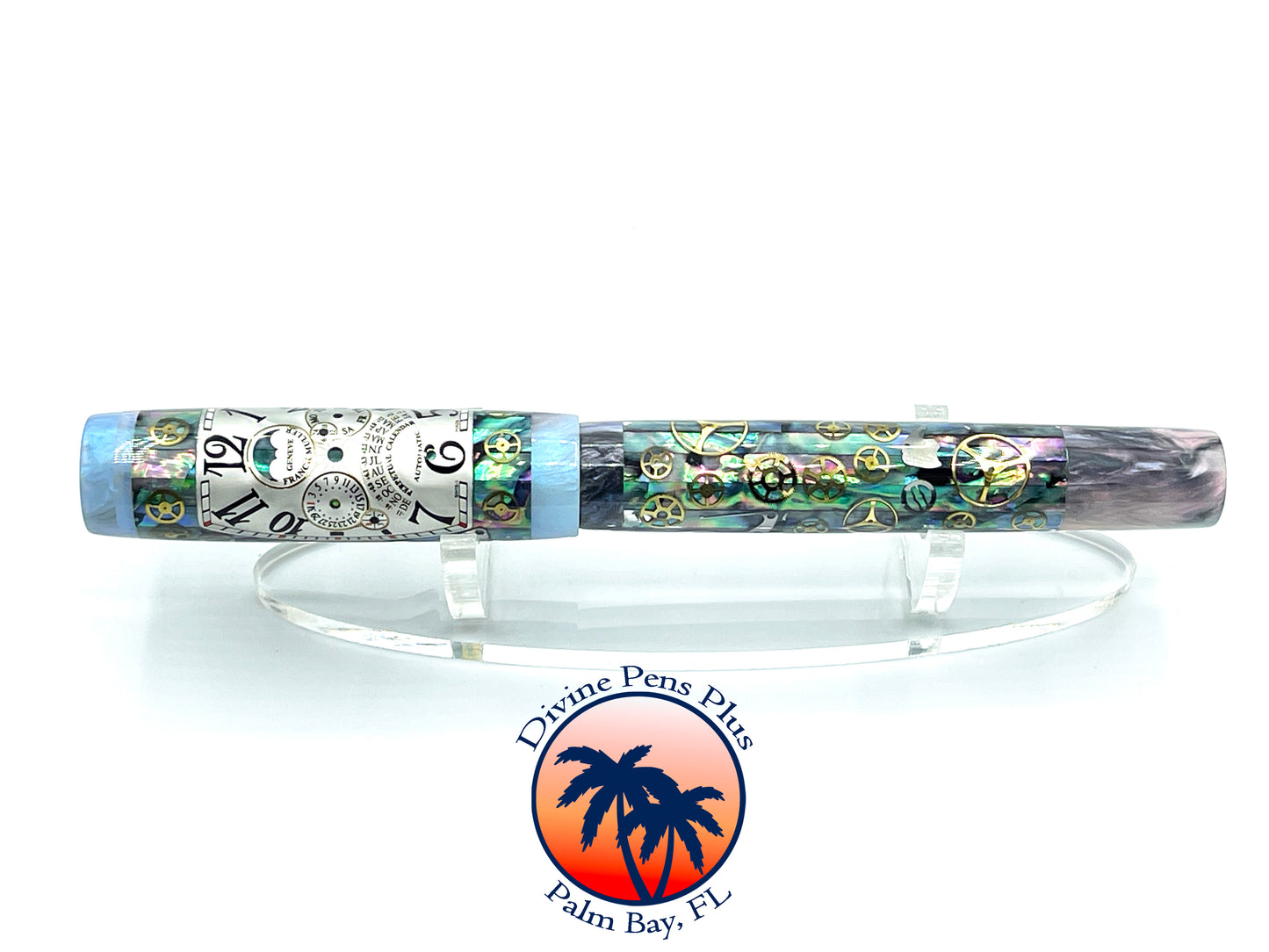 Custom Fountain Pen - Franck Mueller Watch Parts w/Abalone and After the Storm