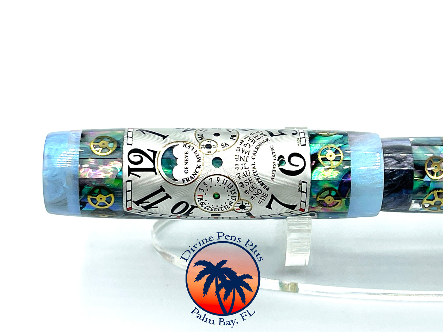 Custom Fountain Pen - Franck Mueller Watch Parts w/Abalone and After the Storm