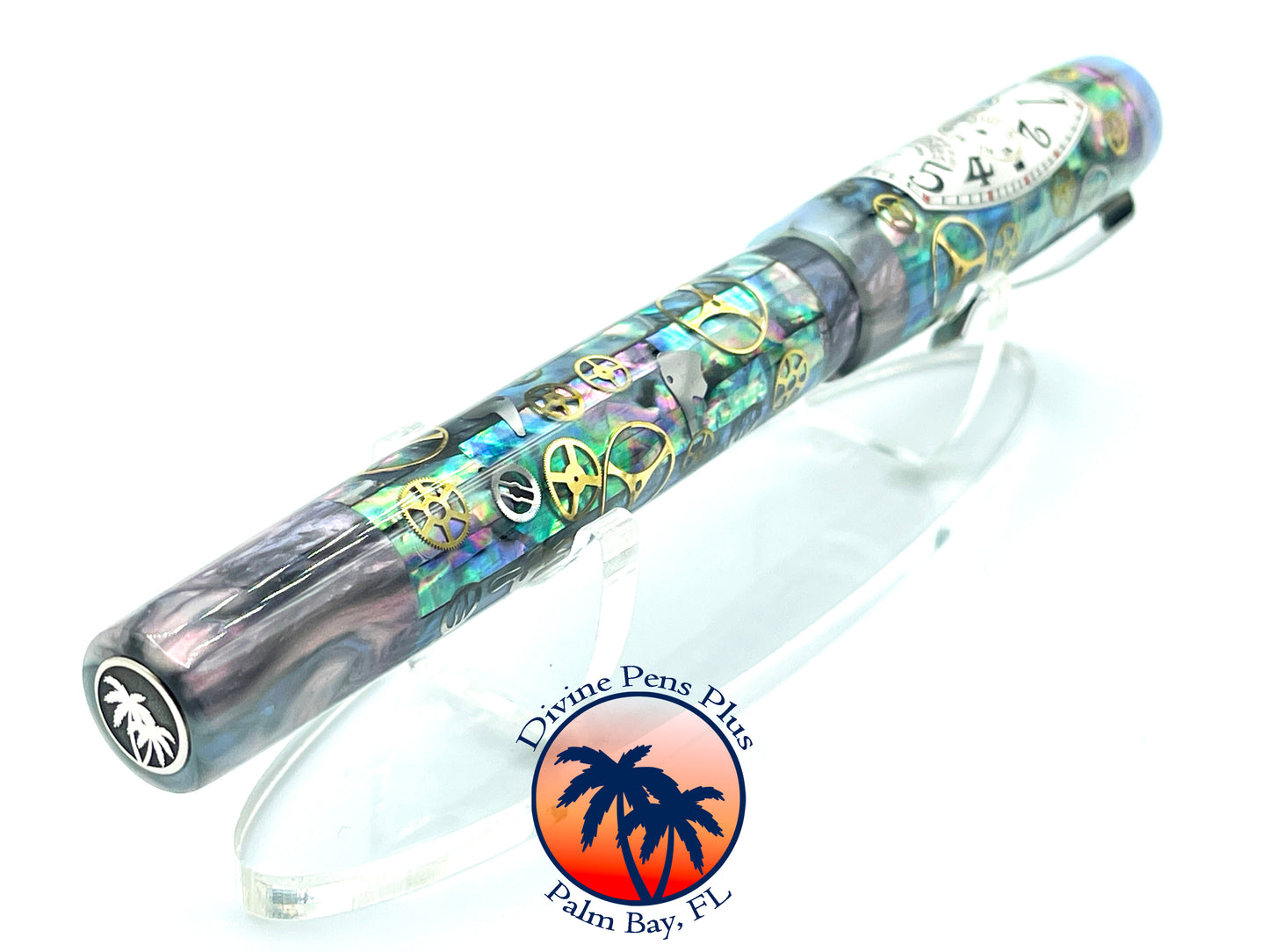 Custom Fountain Pen - Franck Mueller Watch Parts w/Abalone and After the Storm