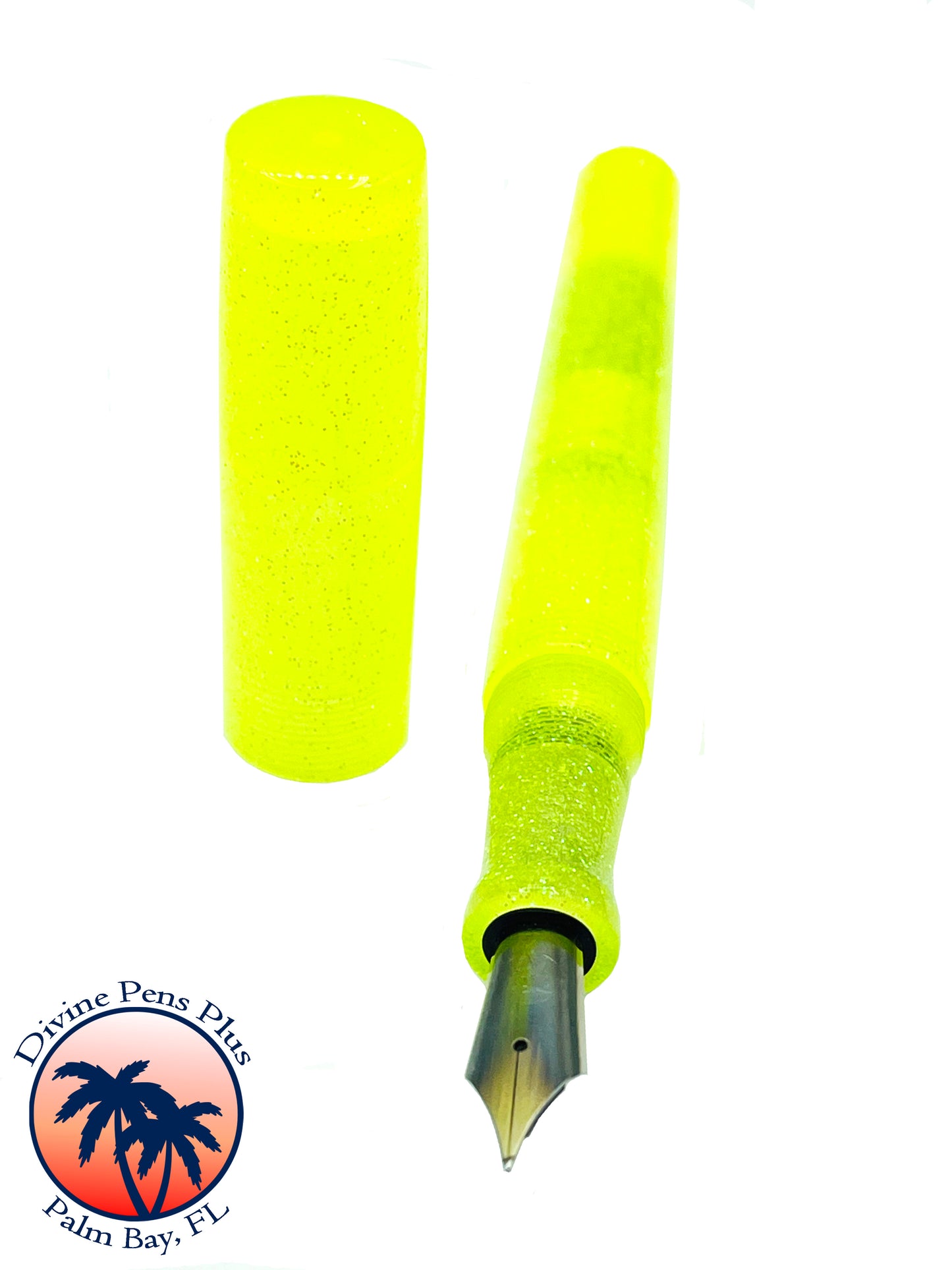 Spes Fountain Pen - "Highlighter Yellow" Glitter