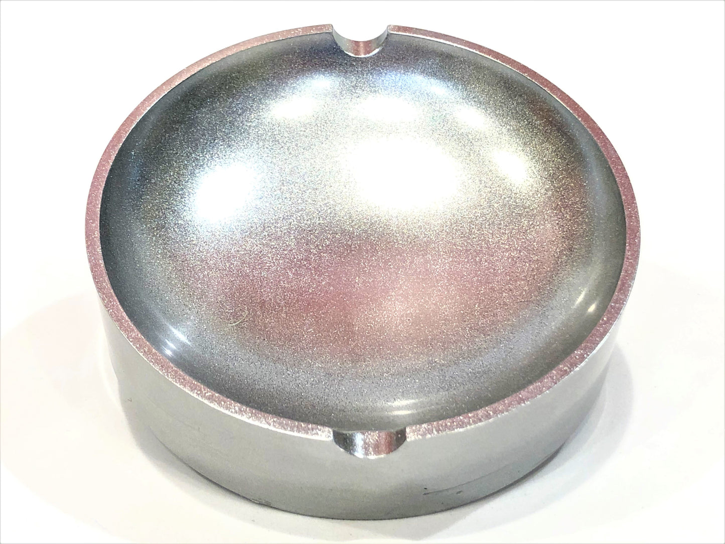 Round Chrome and Black Trinket/Ashtray