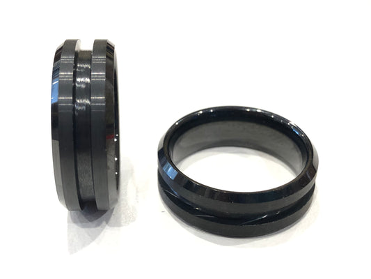 Black Tungsten Ring Core - Inlay