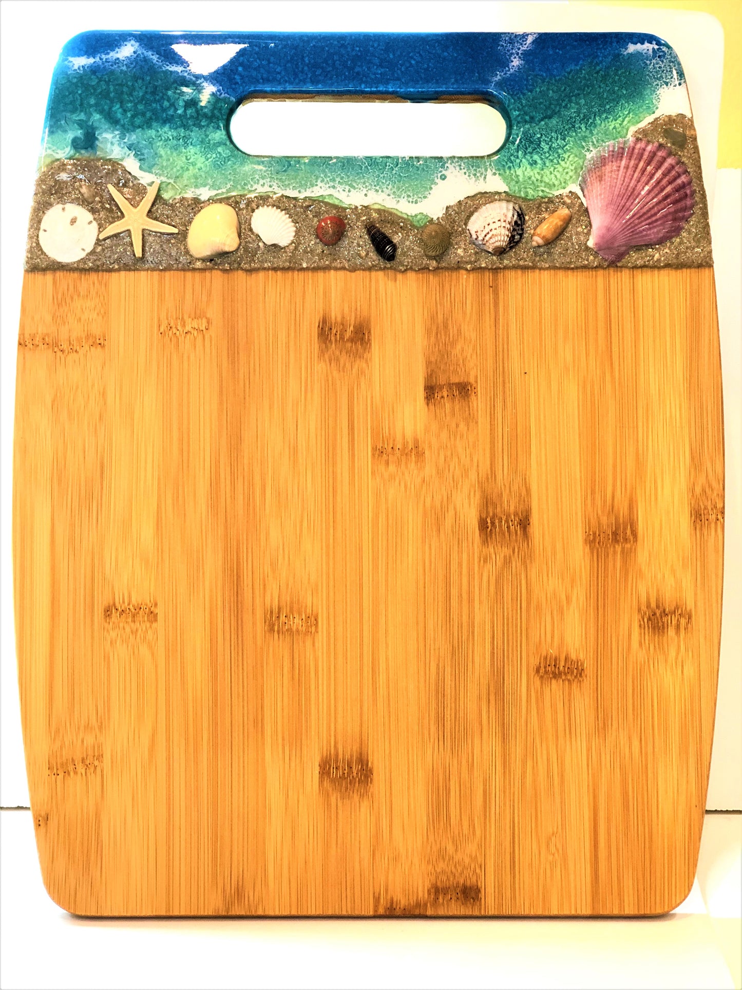 Cutting Board Extra Large - Bamboo with Beach Scene