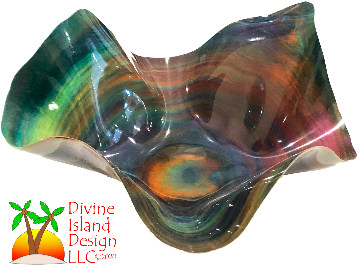 Resin Free Form Bowl - Multi Color