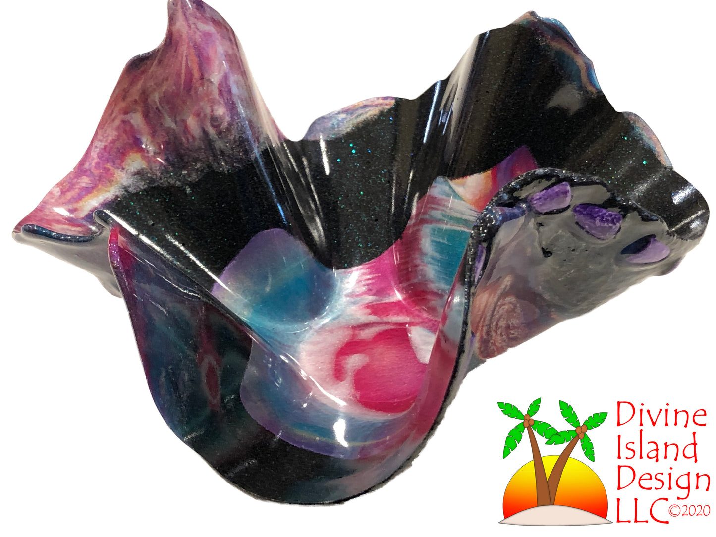 Resin Free Form Bowl - Small Multi Color
