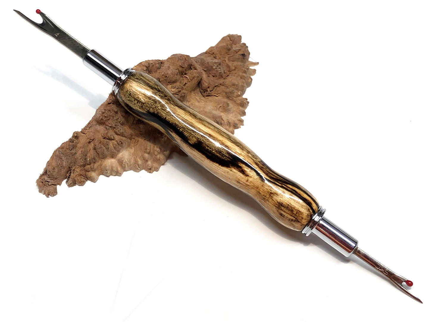 Seam Ripper / Double Blade - Wood / Spalted Hackberry