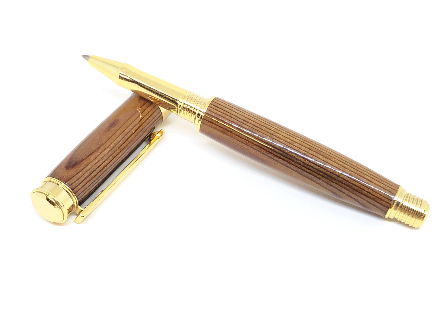 Leveche Rollerball / Gold - Wood / Notre Dame Stadium w/COA