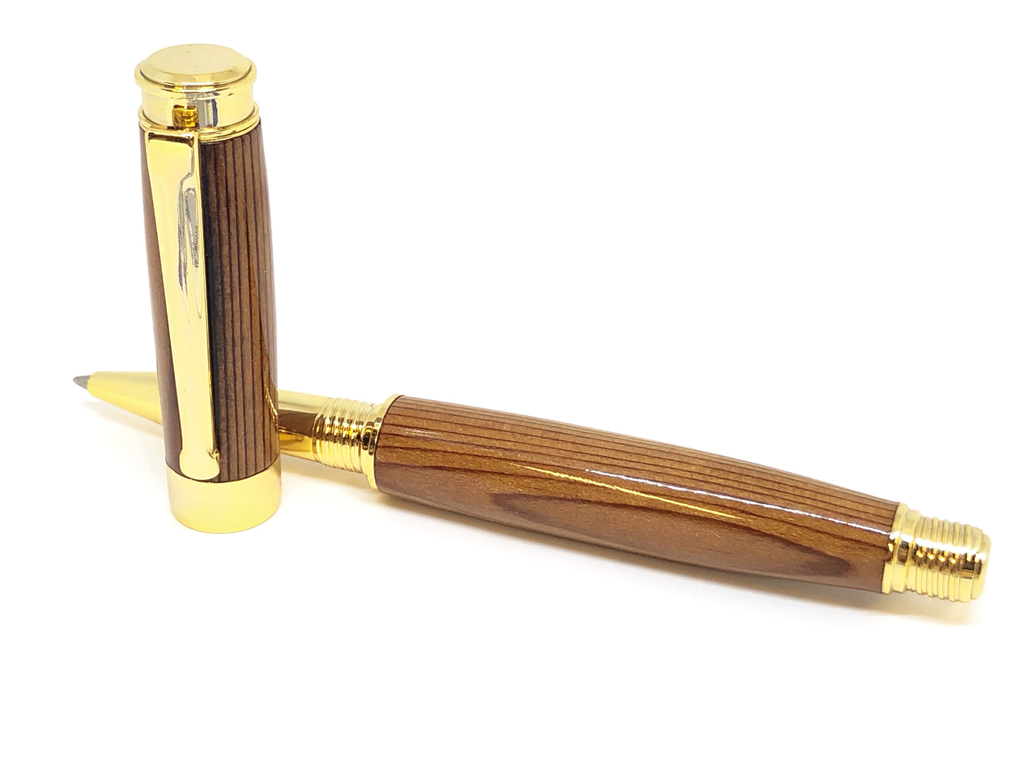 Leveche Rollerball / Gold - Wood / Notre Dame Stadium w/COA