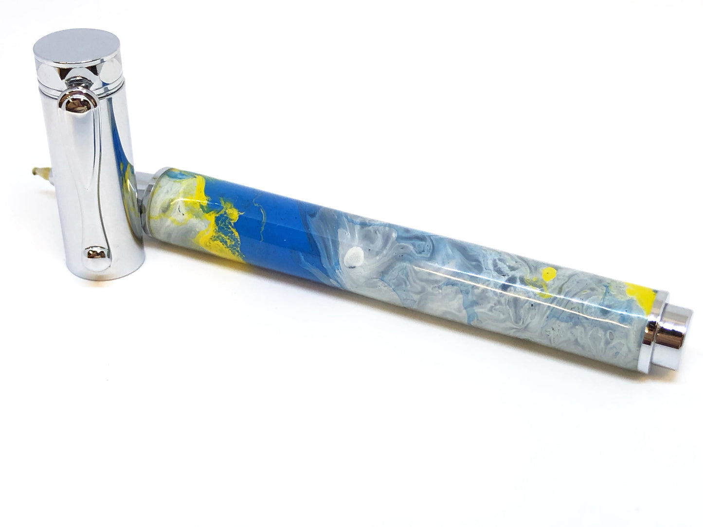 Zen Rollerball / Chrome - Hydro-dipped Clear Cast