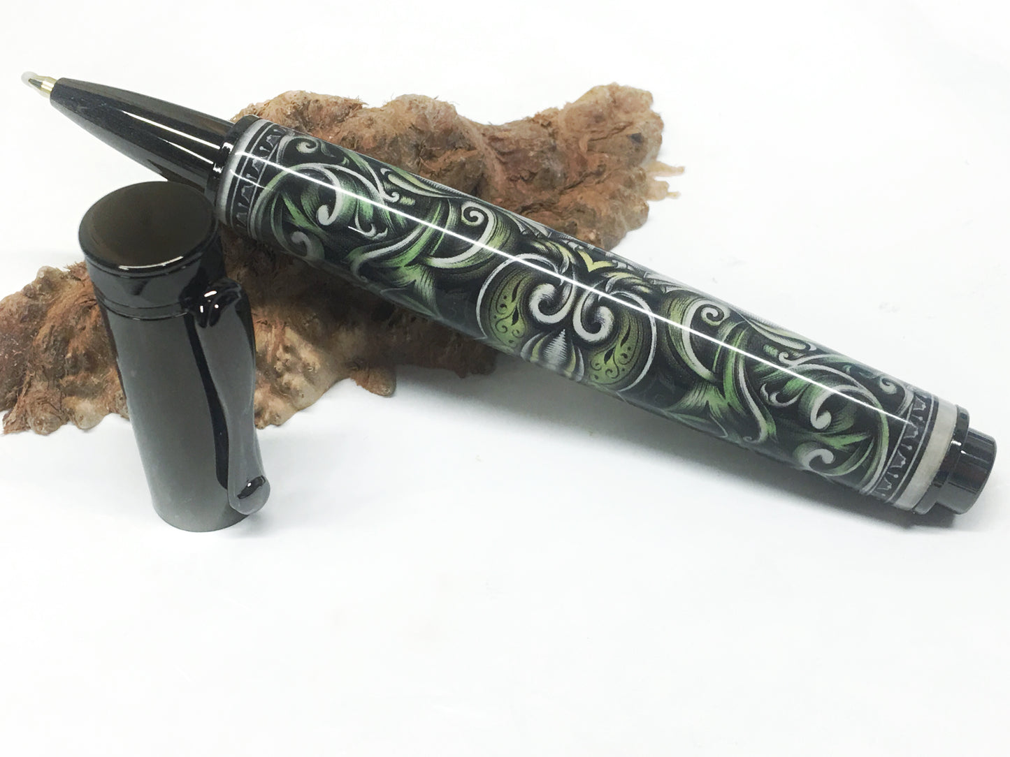 Zen Rollerball / Gunmetal - Playing Card Clear Cast